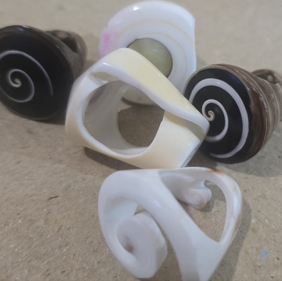 Shell Rings- Handmade From REAL Seashells - Picture 5 of 5